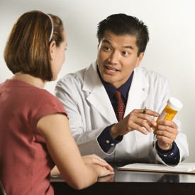 Doctor with patient