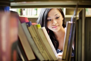teen at the library