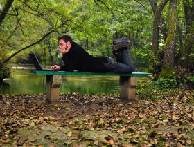 working outdoors