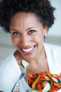 black_woman_eating_salad