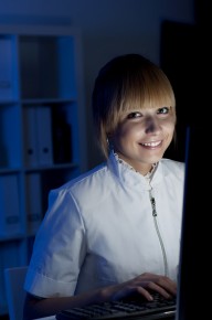 night shift office worker