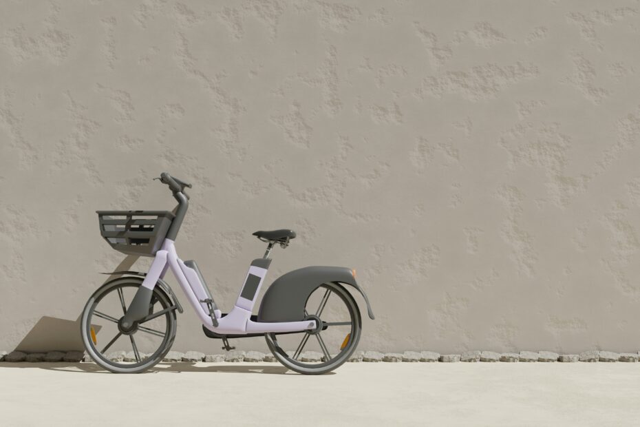 White ebike against grey wall